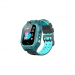 Παιδικό Smartwatch με GPS και Καουτσούκ/Πλαστικό Λουράκι Πράσινο Q19