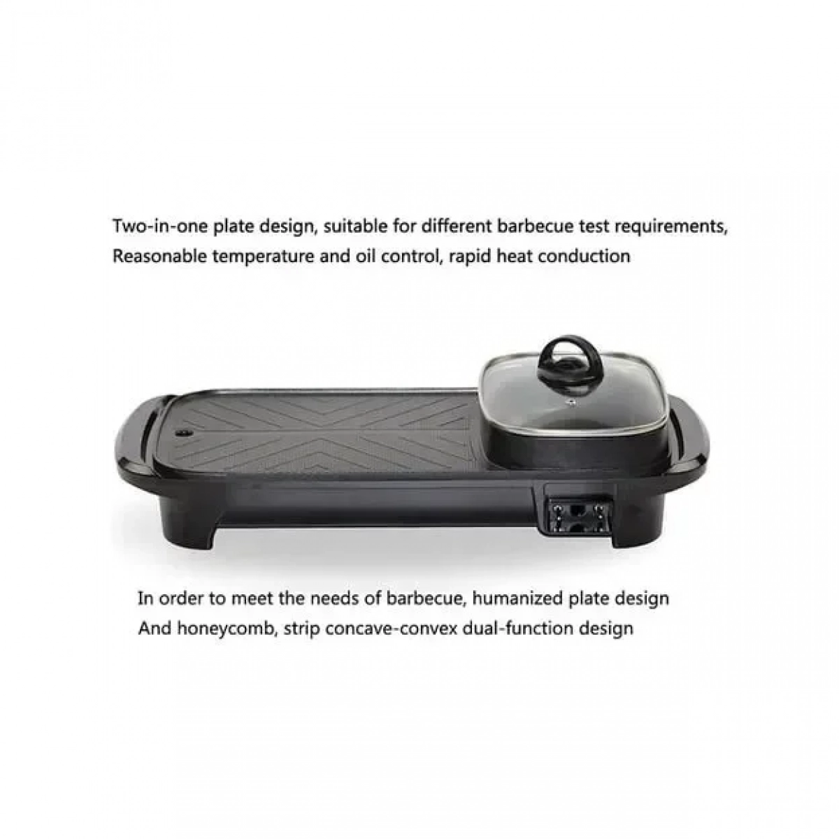 YS-K1360A Ηλεκτρικό τηγάνι με κατσαρόλα 2 σε 1. 1360w