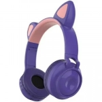 Ασύρματα Ακουστικά Bluetooth Cat Ears ZW028 - Μωβ
