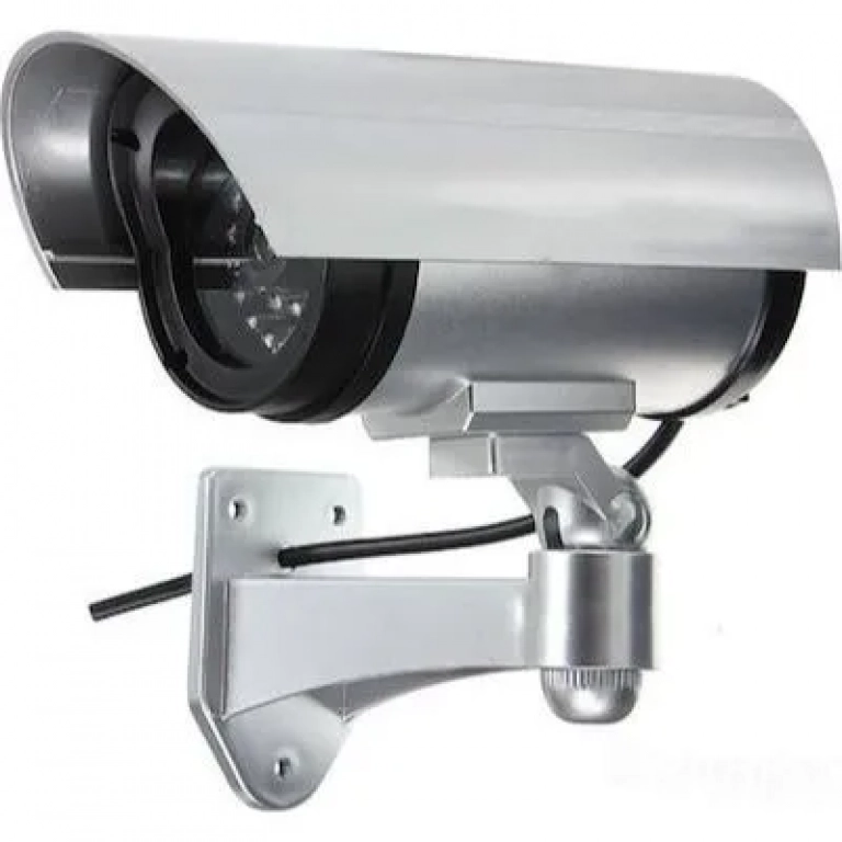 Benson Dummy 009331 Ψεύτικη Κάμερα Παρακολούθησης Τύπου Bullet Ασημί