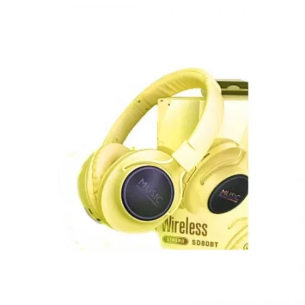 SD80BT 2 in 1 Speaker and Headphone Ασύρματα/Ενσύρματα On Ear Ακουστικά Ροζ