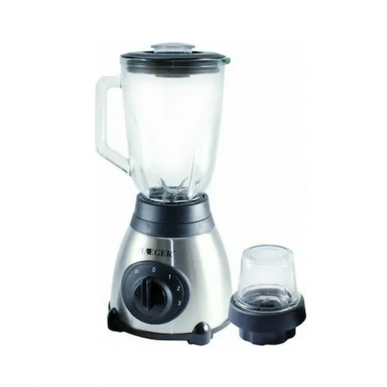 Haeger HG-295 Μπλέντερ με Γυάλινη Κανάτα 1.5lt 1000Watt Inox