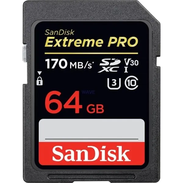 Sandisk Extreme Pro SDXC 64GB U3 V30 (170MB/s)
