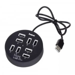 Andowl USB 2.0 HI-SPEED Hub 8 Θυρών Με Καλώδιο 60cm Q-HU800 Μαύρο