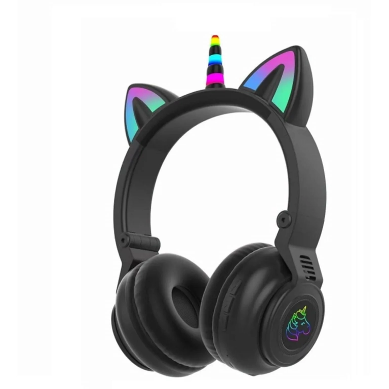 Unicorn STN-27Ασύρματα Bluetooth Over Ear Ακουστικά Μαύρα