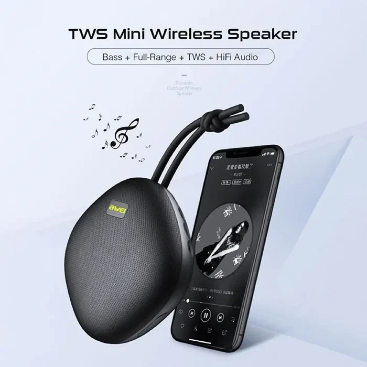 Awei Y336 Αδιάβροχο Ηχείο Bluetooth 5W με 6 ώρες Λειτουργίας White