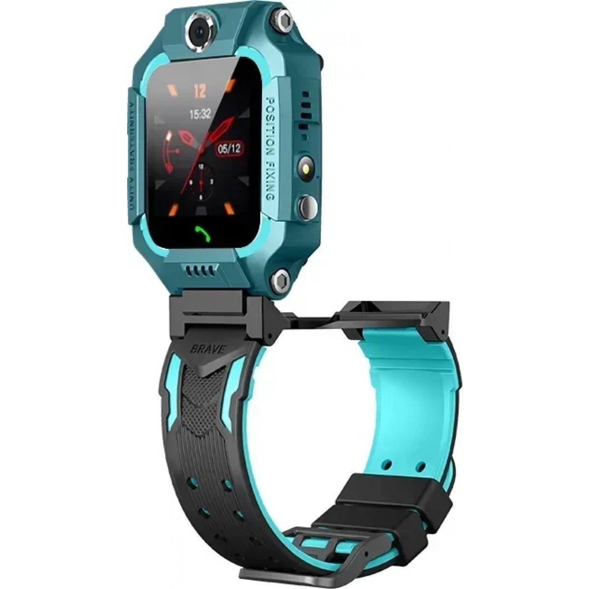 Παιδικό Smartwatch με Καουτσούκ/Πλαστικό Λουράκι Τιρκουάζ Q19 Flip 9102120005 - Image 2