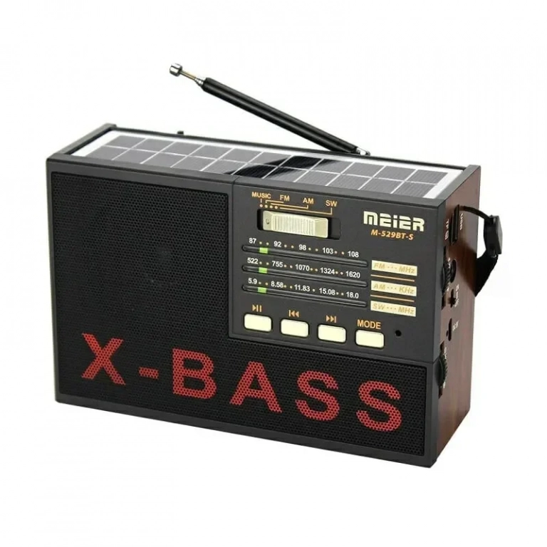 Waxiba M-529BT Retro Φορητό Ραδιόφωνο Επαναφορτιζόμενο με USB Καφέ