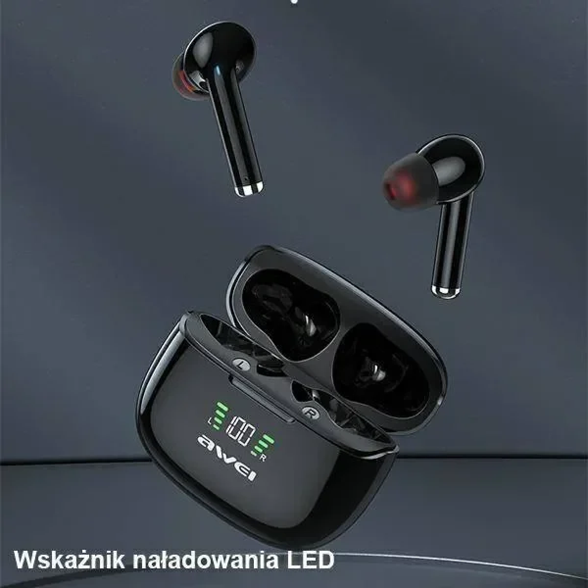 Awei TWS TA8 Earbud Bluetooth Handsfree Μαύρο