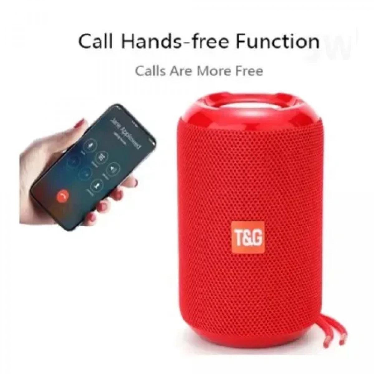 T&G TG-264 Ηχείο Bluetooth 5W με 3 ώρες Λειτουργίας Red