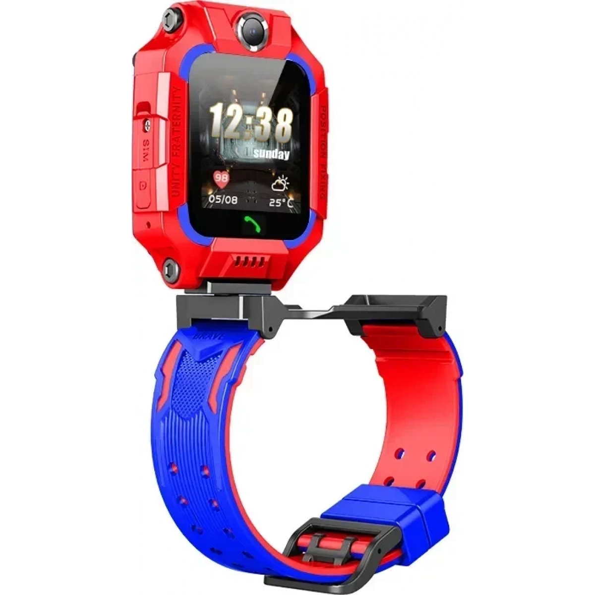 Παιδικό Smartwatch με GPS και Καουτσούκ/Πλαστικό Λουράκι Κόκκινο Q19 Flip 9102120007 - Image 3
