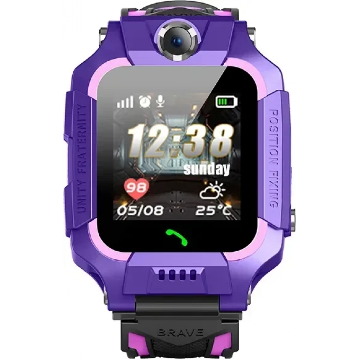 Παιδικό Smartwatch με Καουτσούκ/Πλαστικό Λουράκι Μωβ Q19 Flip 9102120006 - Image 3