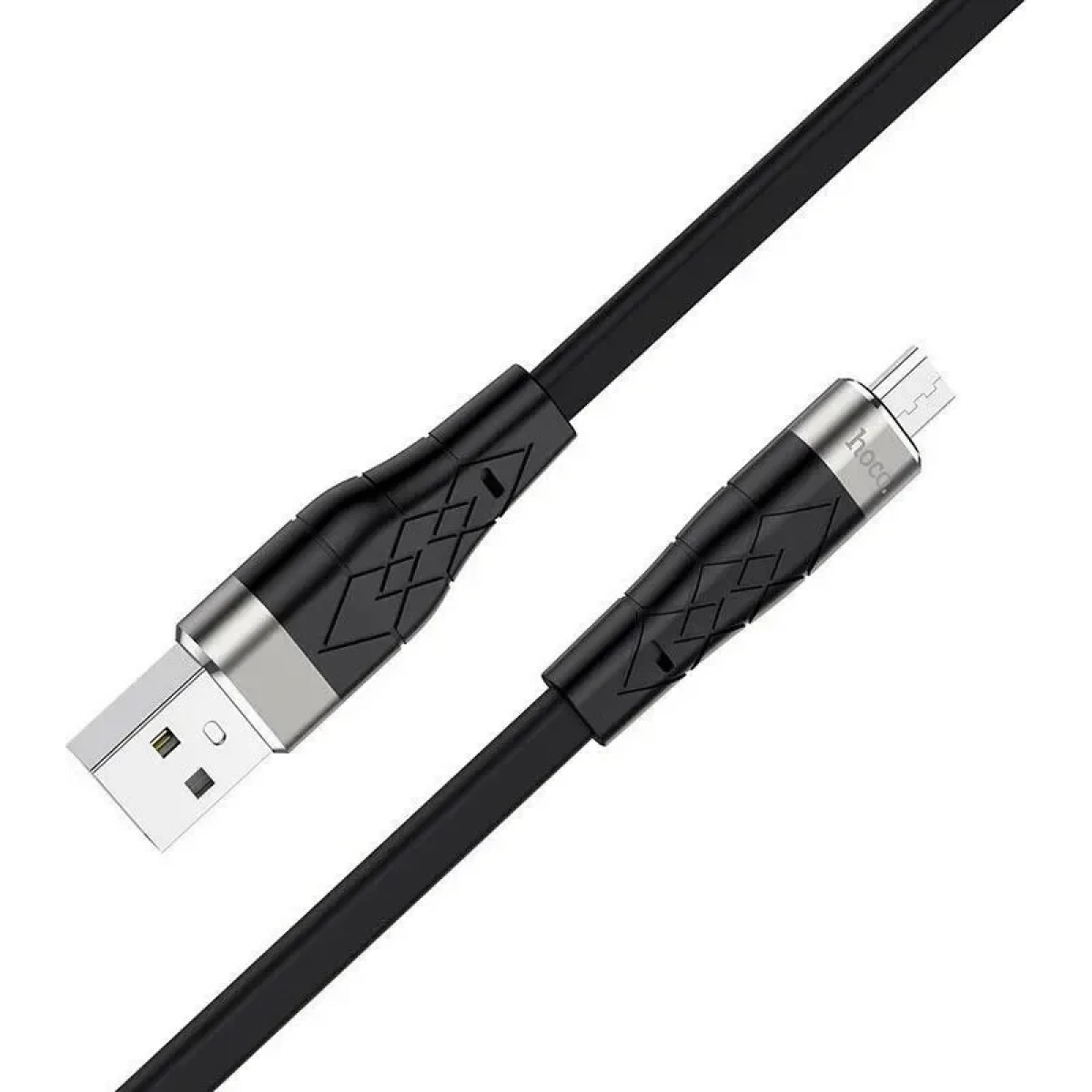 Hoco Flat USB 2.0 to micro USB Cable Μαύρο 1m (X53)
