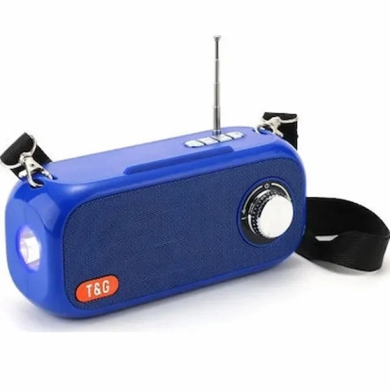 T&G TG-613 Ηχείο Bluetooth 5W με Ραδιόφωνο και 4 ώρες Λειτουργίας Blue