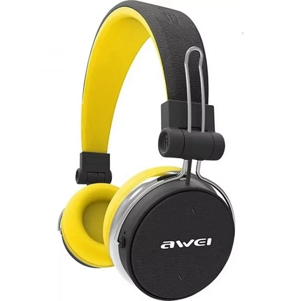 Awei A700BL Ασύρματα/Ενσύρματα On Ear Ακουστικά Κίτρινα / Μαύρα