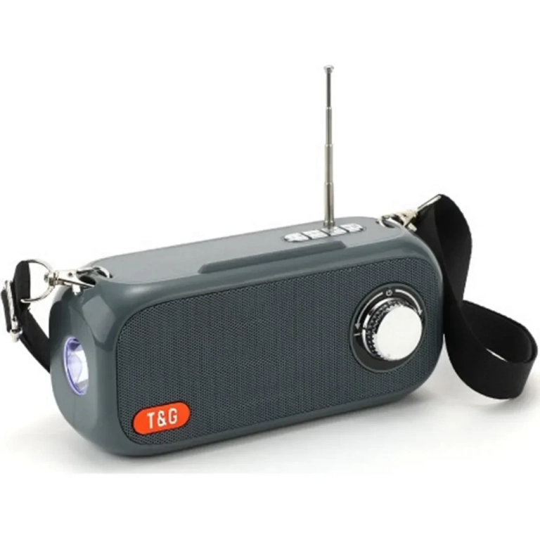 T&G TG-613 Ηχείο Bluetooth 5W με Ραδιόφωνο και 4 ώρες Λειτουργίας Grey