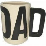3D Dad Κούπα Κεραμική Μαύρη