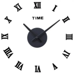 3D Ρολόι Τοίχου Roman Numbers DIY Μικρό (50 - 70cm) - Black