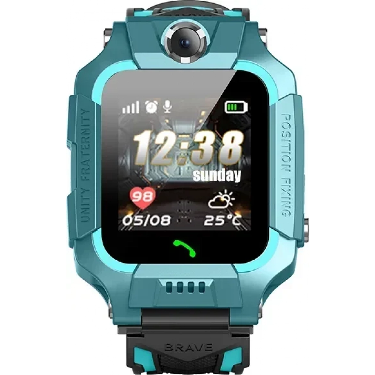 Παιδικό Smartwatch με Καουτσούκ/Πλαστικό Λουράκι Τιρκουάζ Q19 Flip 9102120005 - Image 5