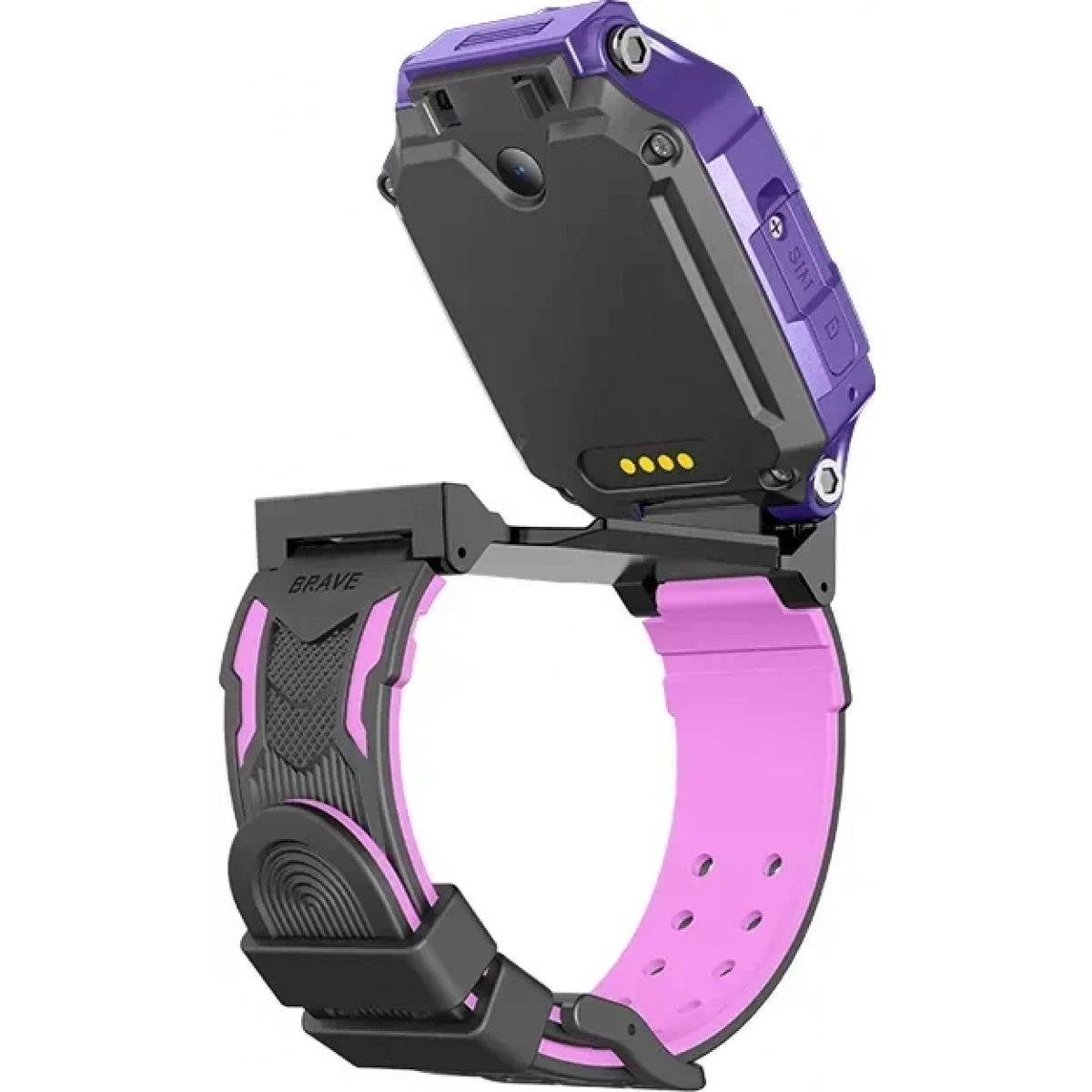 Παιδικό Smartwatch με Καουτσούκ/Πλαστικό Λουράκι Μωβ Q19 Flip 9102120006 - Image 5