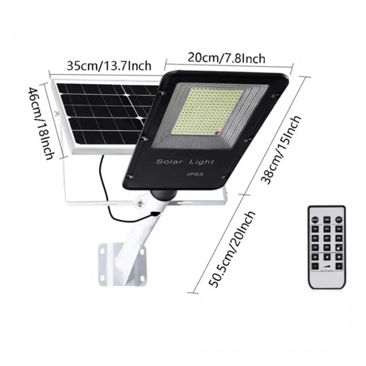 Ηλιακός Προβολέας Δρόμου 100W Floodlight Series 122LED