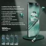Remax RM-711i In-ear Handsfree με Βύσμα USB-C Μαύρο