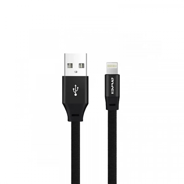 Awei CL-97 Braided USB to Lightning Cable Μαύρο 1m (MM040570146)