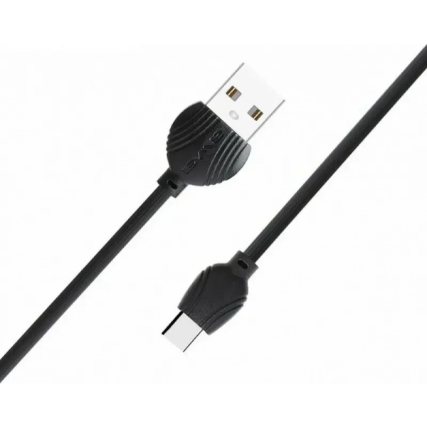 Awei Regular USB 2.0 Cable USB-C male - USB-A male Μαύρο 1m (CL-63)