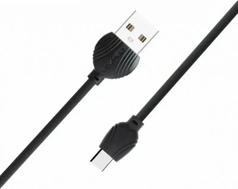 Awei Regular Usb 2.0 Cable Usb-C Male - Usb-A Male Μαύρο 1M (Cl-63)