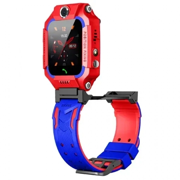 Παιδικό Smartwatch με GPS και Καουτσούκ/Πλαστικό Λουράκι Κόκκινο Q19 Flip 9102120007