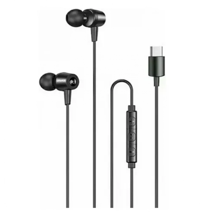 Awei TC-1 Type-C In-ear Handsfree με Βύσμα USB-C Μαύρο