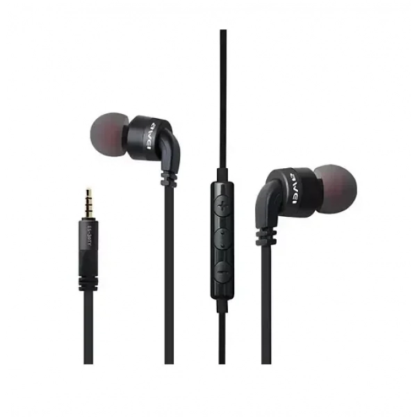Awei ES-30TY In-ear Handsfree με Βύσμα 3.5mm Μαύρο