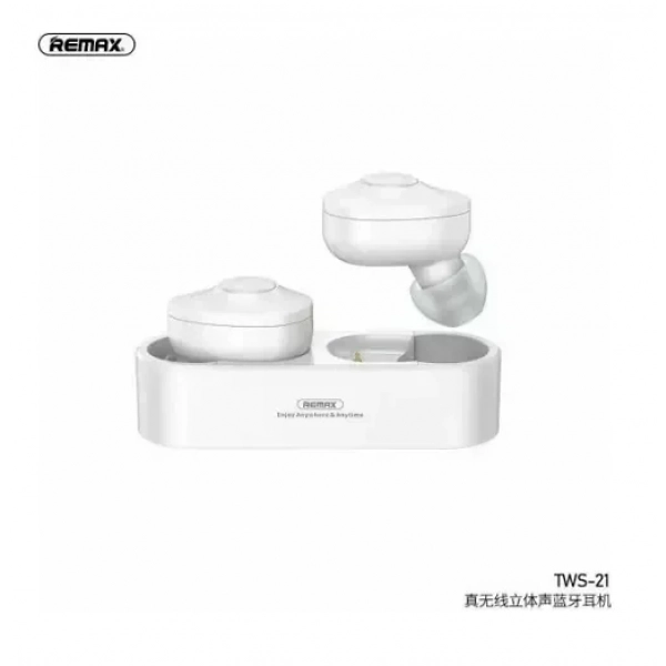 Remax TWS-21 In-ear Bluetooth Handsfree Λευκό