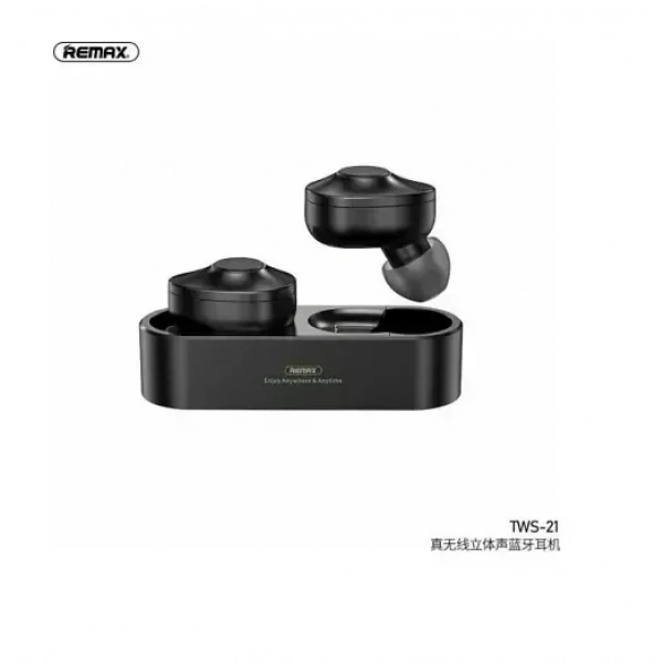 Remax TWS-21 In-ear Bluetooth Handsfree Μαύρο