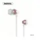 Remax RM-512 In-ear Handsfree με Βύσμα 3.5mm Ροζ