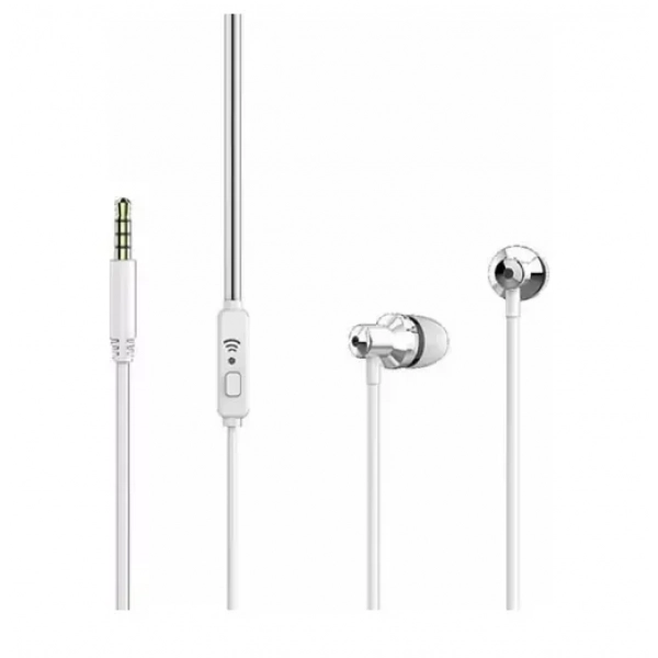 WK WI90 In-ear Handsfree με Βύσμα 3.5mm Λευκό