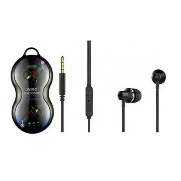 WK WI90 In-ear Handsfree με Βύσμα 3.5mm Μαύρο