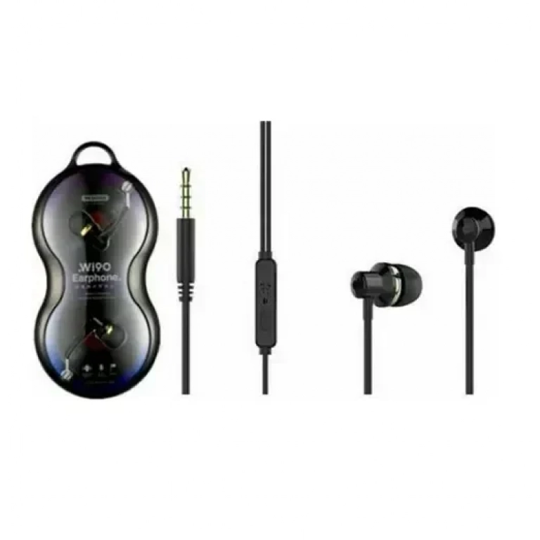 WK WI90 In-ear Handsfree με Βύσμα 3.5mm Μαύρο