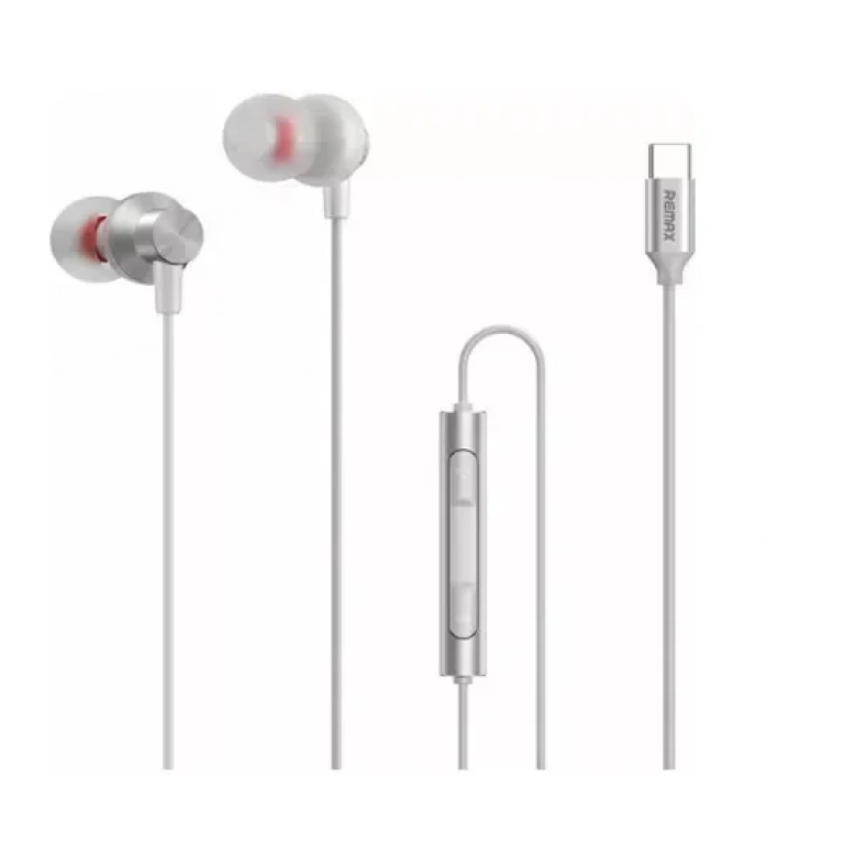 Remax RM-560 In-ear Handsfree με Βύσμα USB-C Λευκό