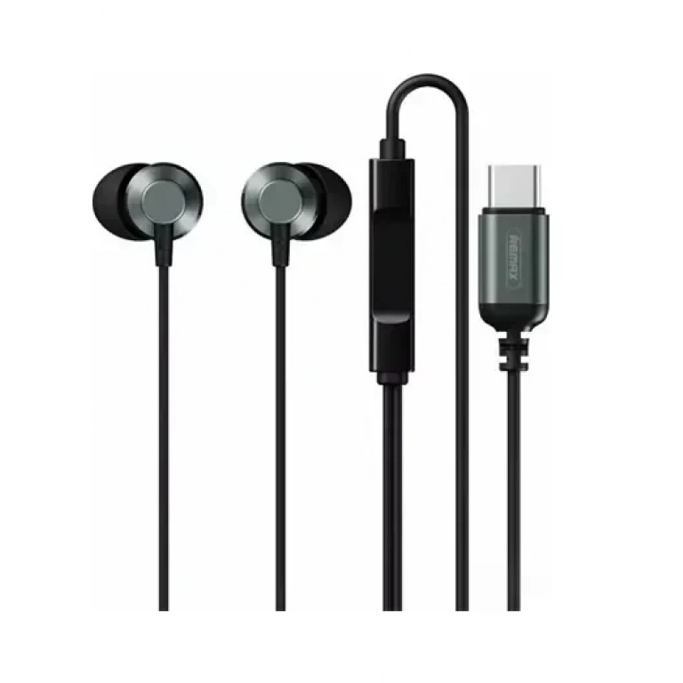 Remax RM-512a In-ear Handsfree με Βύσμα USB-C Μαύρο