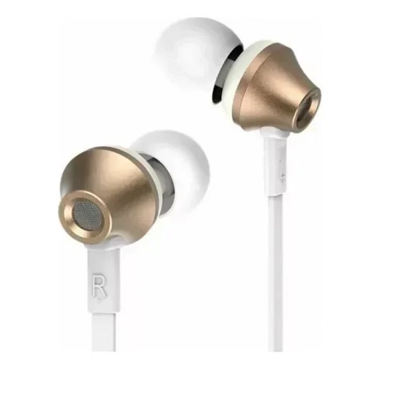 Remax RM-610D In-ear Handsfree με Βύσμα 3.5mm Χρυσό