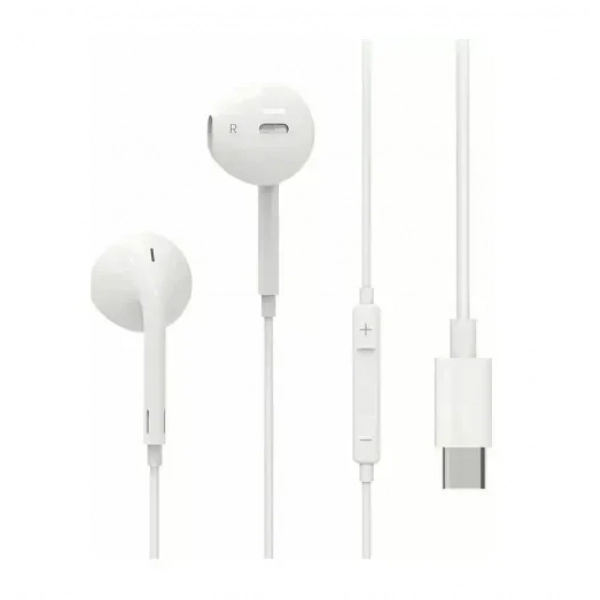 Remax RX-L02 In-ear Handsfree με Βύσμα USB-C Λευκό