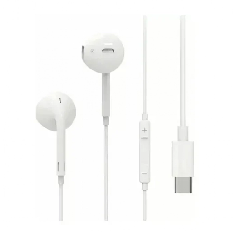 Remax RX-L02 In-ear Handsfree με Βύσμα USB-C Λευκό