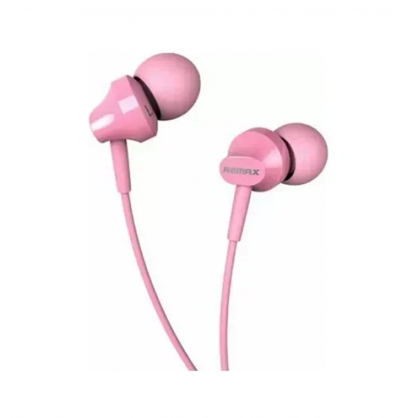 Remax RM-501 In-ear Handsfree με Βύσμα 3.5mm Ροζ