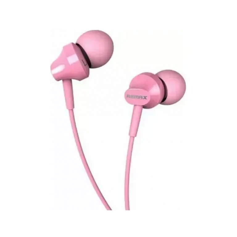 Remax RM-501 In-ear Handsfree με Βύσμα 3.5mm Ροζ