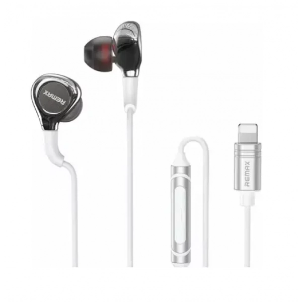 Remax RM-655I In-ear Handsfree με Βύσμα Lightning Λευκό