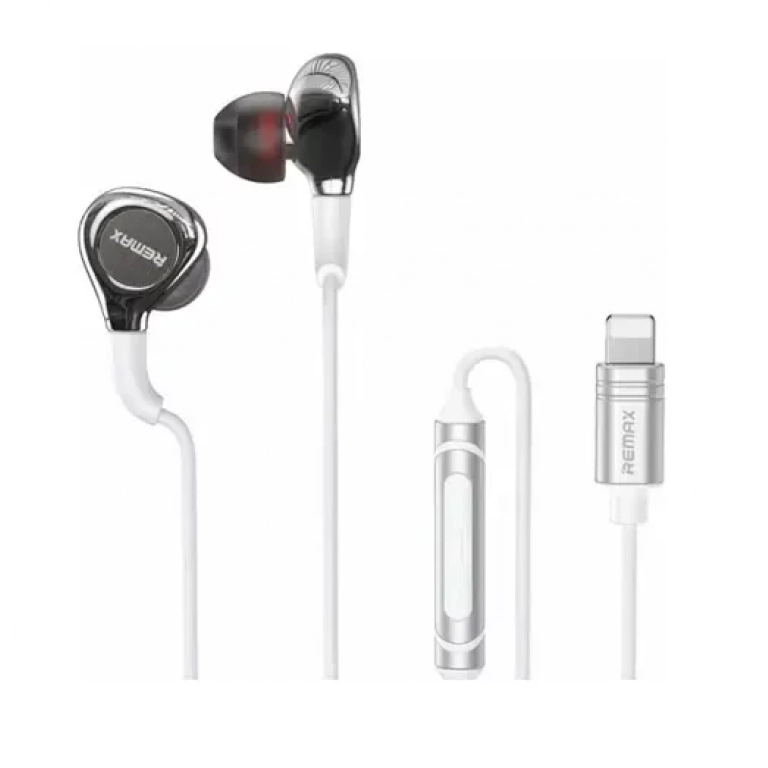 Remax RM-655I In-ear Handsfree με Βύσμα Lightning Λευκό