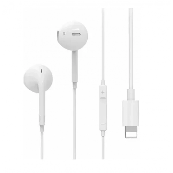 Remax RX-L03 Earbuds Handsfree με Βύσμα Lightning Λευκό