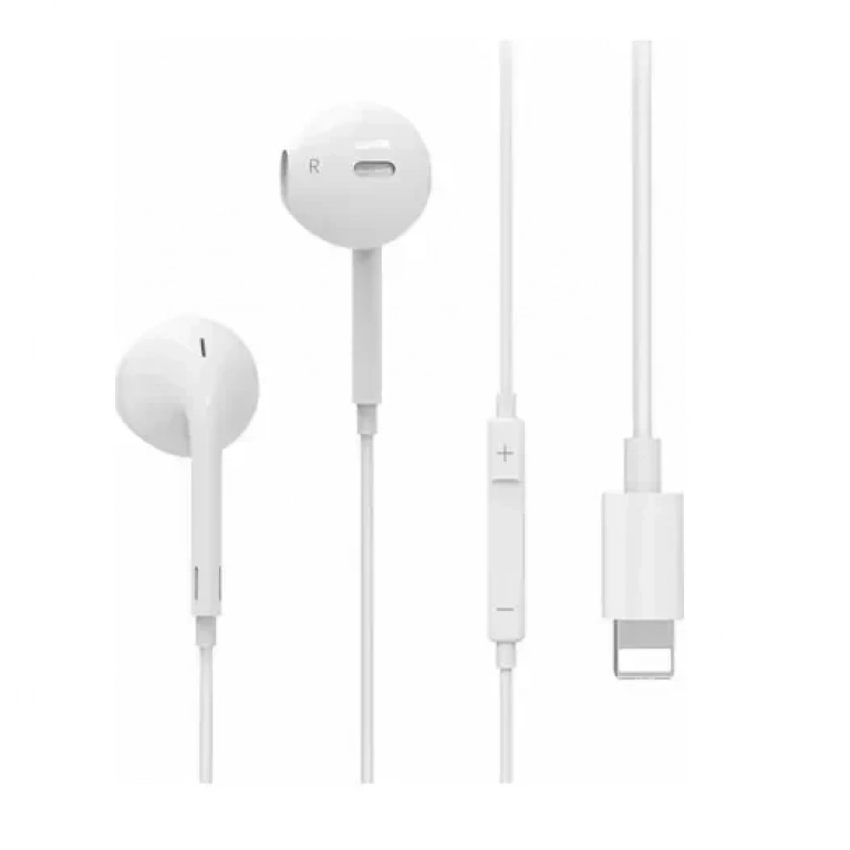 Remax RX-L03 Earbuds Handsfree με Βύσμα Lightning Λευκό
