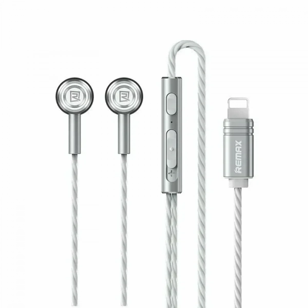 Remax RM-598is In-ear Handsfree με Βύσμα Lightning Ασημί